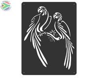 Parrot Pair Laser Cut Wall Art Wall