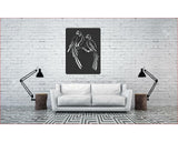 Parrot Pair Laser Cut Wall Art Black Wall