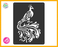 Peacock Laser Cut Wall Art Black Wall