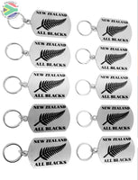 New Zealand All Blacks Single Sided Laser Engraved Key Ring-Bag Tag Key Rings