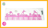 Dream Believe Achieve Figurines 56 Tier Medal Hanger Pink Sports Medal Hangers