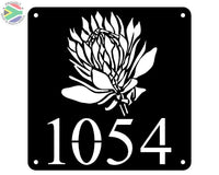 Protea Flower House Number Sign Wall Art