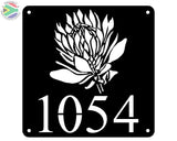 Protea Flower House Number Sign Wall Art