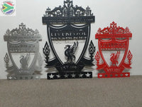 Liverpool 6 Star Champions League Crest Mounted Wall Art Design