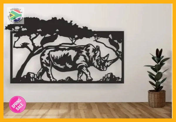Rhino Design Steel Wall Art