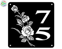 Rose Street House Number Sign Wall Art