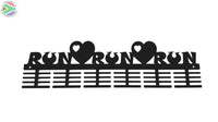 Run Heart 48 Tier Medal Hanger Black Sports Medal Hangers
