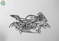 BMW S 1000 RR Motorcycle Detailed Silhouette Metal Wall Art Wall Art