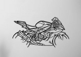 BMW S 1000 RR Motorcycle Detailed Silhouette Metal Wall Art Wall Art