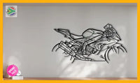 BMW S 1000 RR Motorcycle Detailed Silhouette Metal Wall Art Wall Art