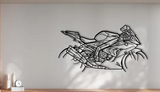 BMW S 1000 RR Motorcycle Detailed Silhouette Metal Wall Art Wall Art