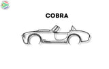 Shelby Cobra Detailed Silhouette Metal Wall Art