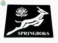Springboks Rugby Mounted Wall Art Design Black & Gold