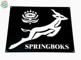 Springboks Rugby Mounted Wall Art Design Black & Gold