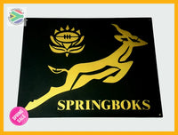 Springboks Rugby Mounted Wall Art Design Black & Gold