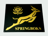 Springboks Rugby Mounted Wall Art Design Black & Gold