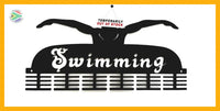 Swimming 48 Tier Medal Hanger Black Sports Medal Hangers