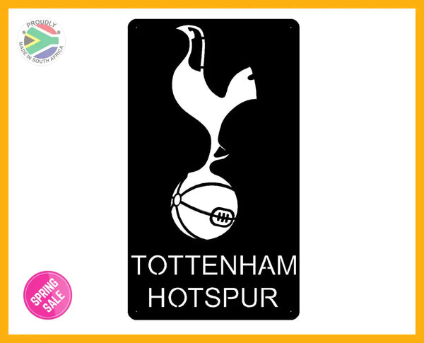 Tottenham Hotspur Football Club Mounted Wall Art Design 70Cm X 40Cm Medium / Black