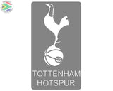 Tottenham Hotspur Football Club Mounted Wall Art Design 70Cm X 40Cm Medium / Stainless Steel Brush