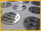 Wine Coasters Laser Etched In Stainless Steel