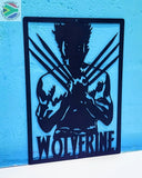 Wolverine & Deadpool Marvel Set Wall Art Powder Coated Black Wall Art