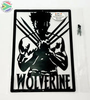Wolverine & Deadpool Marvel Set Wall Art Powder Coated Black Wall Art