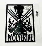 Wolverine & Deadpool Marvel Set Wall Art Powder Coated Black Wall Art