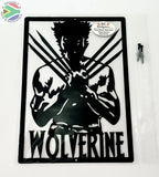 Wolverine & Deadpool Marvel Set Wall Art Powder Coated Black Wall Art