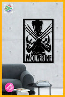 Wolverine Superhero Wall Art Large / Aluminium Powder Coated Black Art