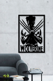 Wolverine Superhero Wall Art Large / Aluminium Powder Coated Black Art
