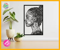 Geometric Face Design 2 Mounted Wall Art