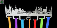 World Marathon Majors City Skyline Medal Hanger Stainless Steel Brush Finish (M-T-O) Sports Hangers