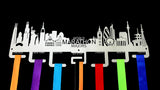 World Marathon Majors City Skyline Medal Hanger Stainless Steel Brush Finish (M-T-O) Sports Hangers