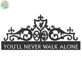 You’ll Never Walk Alone Gates Of Shankly Mounted Wall Art Large / Black