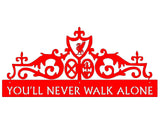 You’ll Never Walk Alone Gates Of Shankly Mounted Wall Art Large / Red