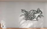 Yamaha YZF-R1 Motorcycle Detailed Silhouette Metal Wall Art Wall Art