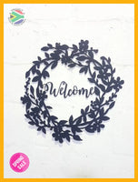 Welcome Wreath Wall Art Dog Kennel & Run Accessories