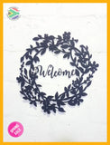 Welcome Wreath Wall Art Dog Kennel & Run Accessories