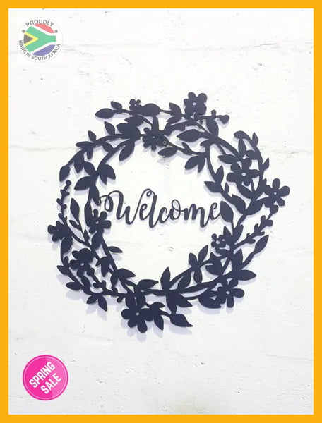 Welcome Wreath Wall Art Dog Kennel & Run Accessories