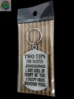 Two Tips For Faster Jogging Man Design Single Sided Laser Engraved Key Ring-Bag Tag Key Rings