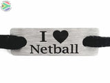 I Love Netball Individual Shoelace Tag Shoe Lace Tags