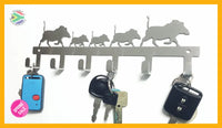 Warthog Family 6 Hook Key Home Décor
