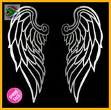 Angels Wings Set Wall Art Stainless Steel Brush Finish / Medium
