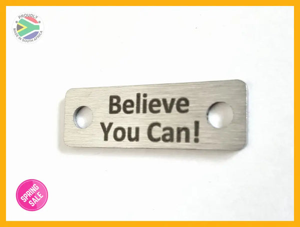 Believe You Can Individual Shoelace Tag Shoe Lace Tags
