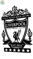 Liverpool 6 Star Champions League Crest Mounted Wall Art Design