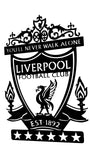 Liverpool 6 Star Champions League Crest Mounted Wall Art Design