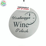 Wine Coasters Laser Etched In Stainless Steel Its Always Wine Oclock