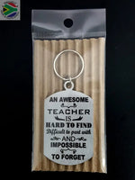 An Awesome Teacher Is Hard To Find Single Sided Laser Engraved Key Ring-Bag Tag Key Rings