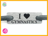 I Love Gymnastics Individual Shoelace Tag Shoe Lace Tags