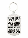 Two Tips For Faster Jogging Lady Design Single Sided Laser Engraved Key Ring-Bag Tag Key Rings